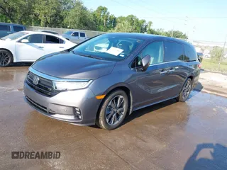 2023 Honda Odyssey Elite z VIN 5FNRL6H98PB017788, wystawiony jako IAAI lot #42312586 z przebiegiem 16 208 mil mil oraz . Historia ofert i sprzedaży dostępna na DreamBid. Obrazek 2.