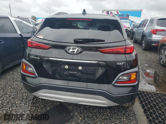 2020 Hyundai Kona Ultimate with VIN KM8K53A56LU427603, listed as a Copart auction lot 74005334 with 0 mi miles and Non Repairable. Bid and sale history available at carsss.com. Image 6.