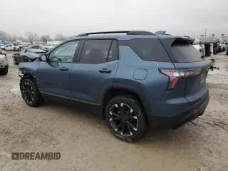 2025 Chevrolet Equinox AWD RS z VIN 3GNAXTEG9SL126104, wystawiony jako Copart lot #43337995 z przebiegiem 5 348 mil mil oraz Szkoda całkowita • Salvage title. Historia ofert i sprzedaży dostępna na DreamBid. Obrazek 2.