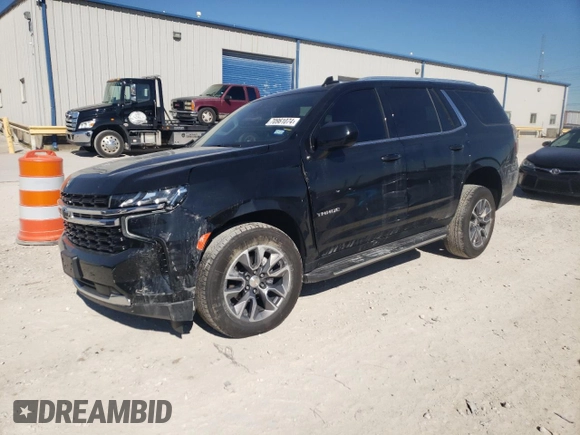 2023 Chevrolet Tahoe LS with VIN 1GNSCMKD5PR282527, listed as a Copart auction lot 70961074 with 14,132 mi miles and Salvage title. Bid and sale history available at DreamBid. Image 1.