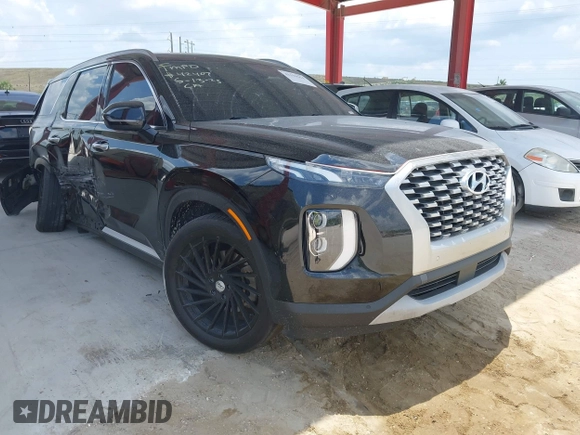 2021 Hyundai Palisade SEL z VIN KM8R34HE5MU202798, wystawiony jako IAAI lot #42339654 z przebiegiem 104 689 mil mil oraz . Historia ofert i sprzedaży dostępna na DreamBid. Obrazek 1.