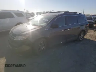 2013 Honda Odyssey EX-L with VIN 5FNRL5H68DB091689, listed as a Copart auction lot 48562955 with 0 mi miles and Salvage Title. Bid and sale history available at carsss.com. Image 1.