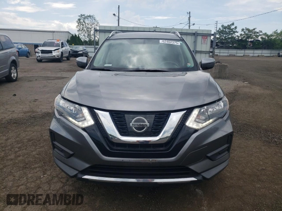 2017 Nissan Rogue SV with VIN KNMAT2MV4HP616669, listed as a Copart auction lot 62402375 with 60,196 mi miles and Salvage title. Bid and sale history available at DreamBid. Image 5.