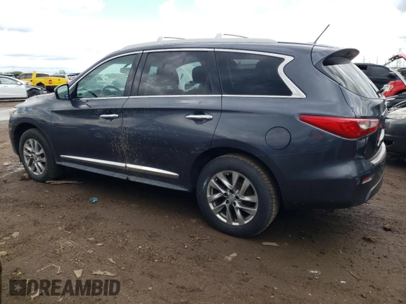 2013 Infiniti JX35 with VIN 5N1AL0MM5DC332573, listed as a Copart auction lot 54174764 with 234,774 mi miles and Salvage Title. Bid and sale history available at carsss.com. Image 2.