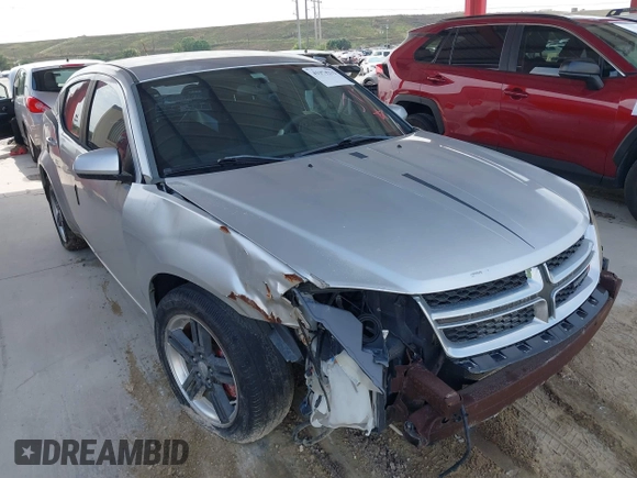 2012 Dodge Avenger SXT with VIN 1C3CDZCB2CN195212, listed as a IAAI auction lot 41374232 with 107,973 mi miles and . Bid and sale history available at DreamBid. Image 1.
