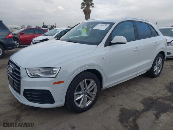 2018 Audi Q3 Premium with VIN WA1BCCFSXJR028356, listed as a IAAI auction lot 41761544 with 82,877 mi miles. Bid and sale history available at carsss.com. Image 18.