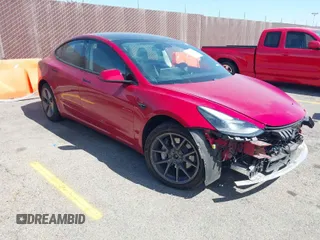 2021 Tesla Model 3 Long Range with VIN 5YJ3E1EBXMF928002, listed as a IAAI auction lot 42003092 with 25,867 mi miles. Bid and sale history available at carsss.com. Image 1.