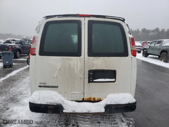 2011 Chevrolet Express Cargo Van with VIN 1GCSGAFX9B1120052, listed as a Copart auction lot 83768004 with 112,142 mi miles and Clean Title. Bid and sale history available at carsss.com. Image 6.