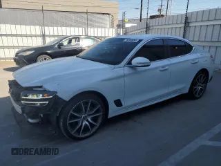 2023 Genesis G70 2.0T with VIN KMTG34TA7PU116513, listed as a Copart auction lot 78264654 with 18,776 mi miles and Salvage Title. Bid and sale history available at DreamBid. Image 1.