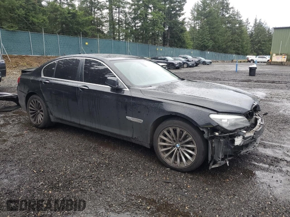 2012 BMW 7 Series 740i with VIN WBAKA4C52CDS99425, listed as a Copart auction lot 46295505 with 133,695 mi miles and Salvage Title. Bid and sale history available at carsss.com. Image 4.