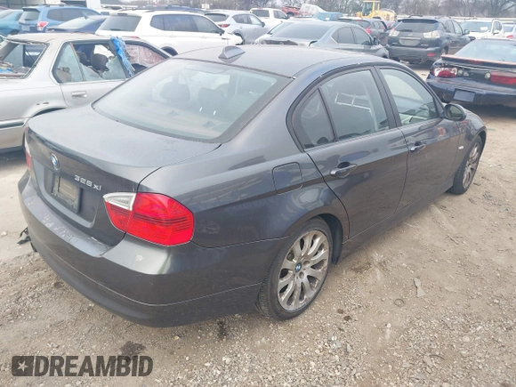2008 BMW 3 Series 328xi with VIN WBAVC93528K056754, listed as a IAAI auction lot 41505019 with 80,516 mi miles. Bid and sale history available at carsss.com. Image 4.