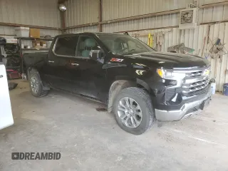 2023 Chevrolet Silverado 1500 LTZ with VIN 1GCUDGE80PZ250664, listed as a Copart auction lot 49599055 with 61,878 mi miles and Salvage Title. Bid and sale history available at carsss.com. Image 4.