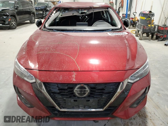 2023 Nissan Sentra SR with VIN 3N1AB8DV8PY297329, listed as a Copart auction lot 52606935 with 9,929 mi miles and Salvage Title. Bid and sale history available at carsss.com. Image 5.