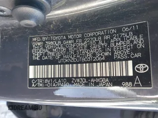 2011 Toyota Prius I with VIN JTDKN3DU1B0312064, listed as a IAAI auction lot 42146720 with 187,007 mi miles and . Bid and sale history available at DreamBid. Image 9.