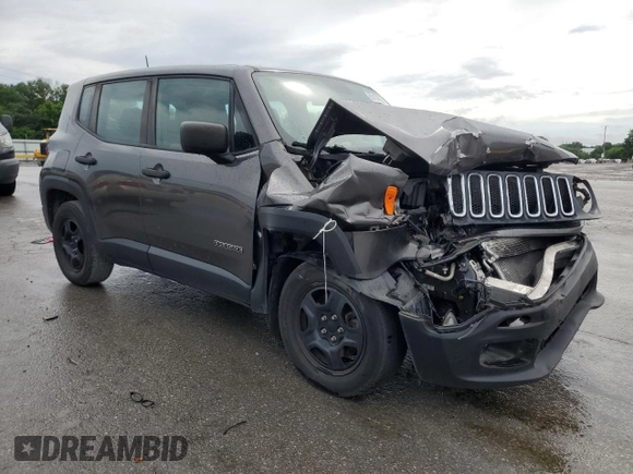 2017 Jeep Renegade Sport z VIN ZACCJAAB0HPF50756, wystawiony jako Copart lot #60187925 z przebiegiem 145 377 mil mil oraz Szkoda całkowita • Salvage title. Historia ofert i sprzedaży dostępna na DreamBid. Obrazek 4.