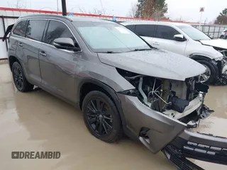2019 Toyota Highlander SE with VIN 5TDKZRFH6KS566163, listed as a IAAI auction lot 41714920 with 87,132 mi miles and . Bid and sale history available at DreamBid. Image 1.