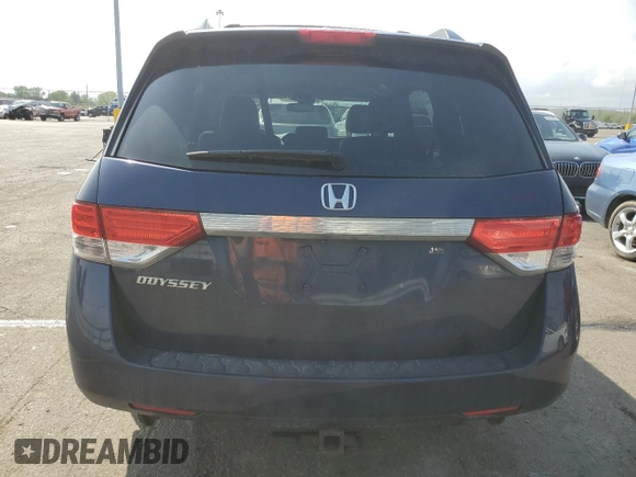 2017 Honda Odyssey EX-L with VIN 5FNRL5H63HB003136, listed as a Copart auction lot 54723185 with 183,321 mi miles and Salvage Title. Bid and sale history available at DreamBid. Image 6.