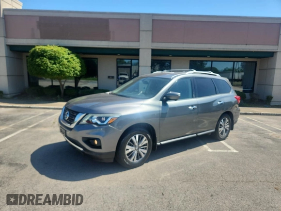 2017 Nissan Pathfinder SL z VIN 5N1DR2MN9HC909286, wystawiony jako Copart lot #58254495 z przebiegiem 80 084 mil mil oraz Szkoda całkowita • Salvage title. Historia ofert i sprzedaży dostępna na DreamBid. Obrazek 2.
