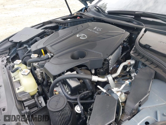2021 Infiniti Q60 Red Sport 400 with VIN JN1FV7LKXMM530401, listed as a IAAI auction lot 41409153 with 31,247 mi miles and . Bid and sale history available at DreamBid. Image 10.