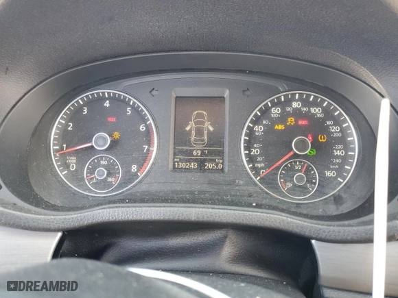 2014 Volkswagen Passat SE w/Sunroof with VIN 1VWBS7A35EC100618, listed as a Copart auction lot 41745275 with 130,243 mi miles and Salvage Title. Bid and sale history available at carsss.com. Image 9.