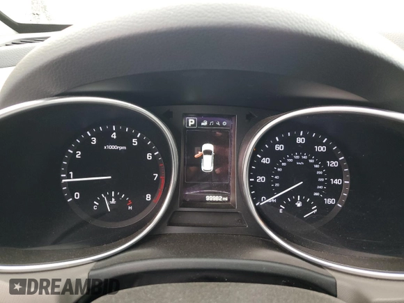 2017 Hyundai Santa Fe 2.4L with VIN 5NMZUDLB5HH021650, listed as a Copart auction lot 49722425 with 99,982 mi miles and Salvage title. Bid and sale history available at DreamBid. Image 9.