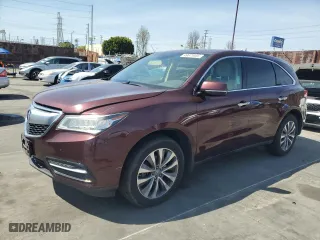2014 Acura MDX Tech Pkg with VIN 5FRYD3H43EB011520, listed as a Copart auction lot 49675005 with 165,280 mi miles and Salvage Title. Bid and sale history available at carsss.com. Image 1.