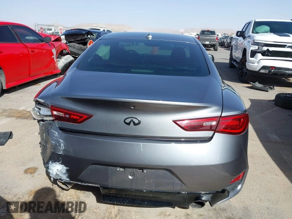 2018 Infiniti Q60 Luxe with VIN JN1EV7EK6JM341569, listed as a IAAI auction lot 41740997 with 126,711 mi miles and . Bid and sale history available at carsss.com. Image 16.