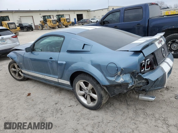 2006 Ford Mustang GT Deluxe with VIN 1ZVFT82H165190693, listed as a Copart auction lot 47121705 with 0 mi miles and Salvage Title. Bid and sale history available at carsss.com. Image 2.
