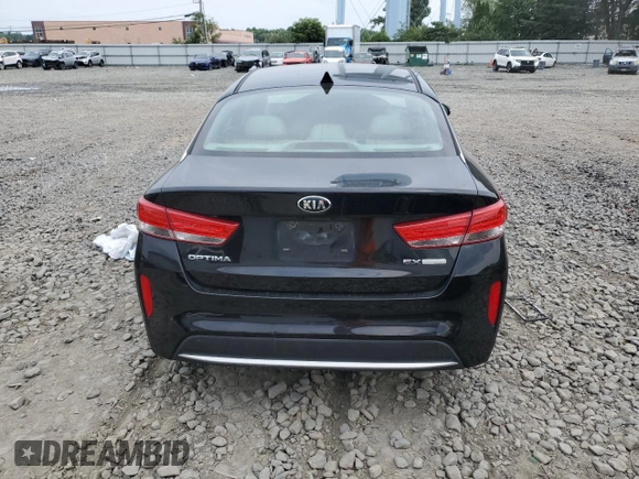 2017 Kia Optima Hybrid EX with VIN KNAGU4LE4H5012990, listed as a Copart auction lot 64192674 with 0 mi miles and Salvage Title. Bid and sale history available at carsss.com. Image 6.