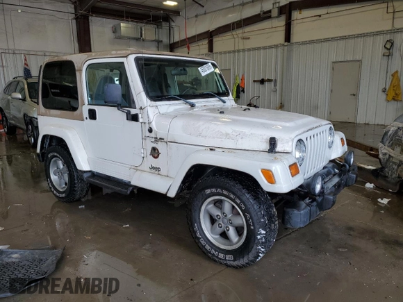 1999 Jeep Wrangler Sahara with VIN 1J4FY49S4XP428955, listed as a Copart auction lot 46001685 with 184,895 mi miles and Clean Title. Bid and sale history available at carsss.com. Image 4.