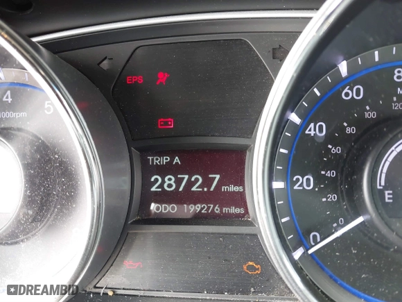 2013 Hyundai Sonata SE with VIN 5NPEC4AC0DH744204, listed as a IAAI auction lot 41791192 with 199,276 mi miles. Bid and sale history available at carsss.com. Image 15.