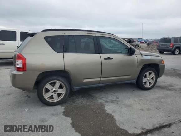 2007 Jeep Compass Sport with VIN 1J8FT47W17D205650, listed as a Copart auction lot 51174585 with 215,473 mi miles and Salvage Title. Bid and sale history available at carsss.com. Image 3.