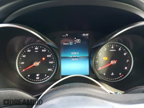 2019 Mercedes-Benz C 300 with VIN 55SWF8DB5KU322252, listed as a Copart auction lot 46503745 with 49,375 mi miles and Salvage Title. Bid and sale history available at DreamBid. Image 9.