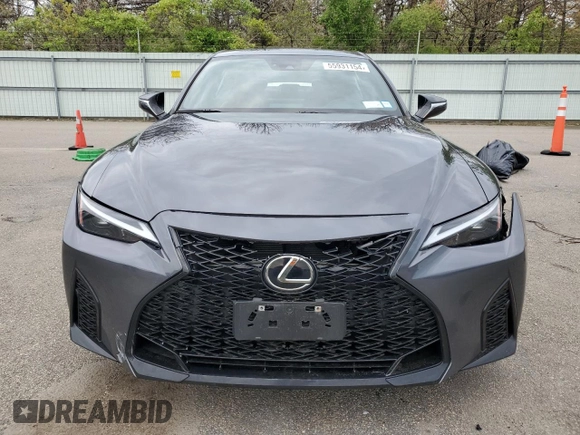 2023 Lexus IS with VIN JTHGZ1E22P5028625, listed as a Copart auction lot 55931154 with 38,384 mi miles and Non Repairable. Bid and sale history available at carsss.com. Image 5.