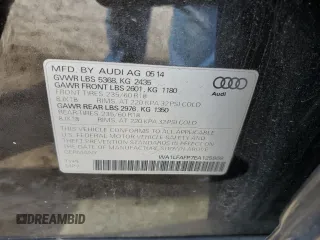 2014 Audi Q5 Premium Plus with VIN WA1LFAFP7EA125868, listed as a Copart auction lot 51979065 with 117,756 mi miles and Salvage title. Bid and sale history available at DreamBid. Image 15.