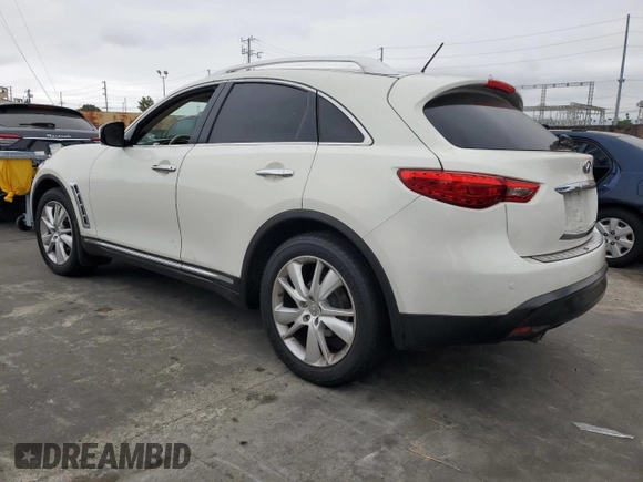 2012 Infiniti FX with VIN JN8AS1MU8CM121118, listed as a Copart auction lot 56963224 with Not provided miles and Salvage title. Bid and sale history available at DreamBid. Image 2.