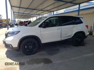 2019 Honda Passport Sport with VIN 5FNYF7H23KB005357, listed as a Copart auction lot 62219045 with 52,384 mi miles and Salvage title. Bid and sale history available at DreamBid. Image 1.