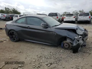 2018 BMW M2 with VIN WBS1J5C51JVD36181, listed as a Copart auction lot 70202013 with 34,549 mi miles. Bid and sale history available at carsss.com. Image 4.