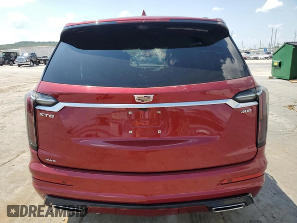 2020 Cadillac XT6 AWD Sport with VIN 1GYKPGRS1LZ109000, listed as a Copart auction lot 69247614 with 36,648 mi miles and Salvage Title. Bid and sale history available at carsss.com. Image 6.