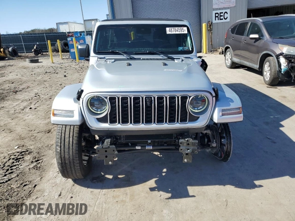 2024 Jeep Wrangler Sahara with VIN 1C4RJXP63RW195206, listed as a Copart auction lot 48784595 with 10,737 mi miles and Salvage Title. Bid and sale history available at DreamBid. Image 5.
