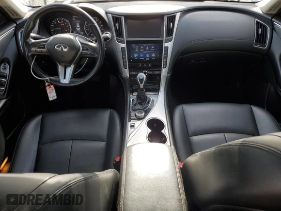 2019 Infiniti Q50 Luxe с VIN JN1EV7AR0KM592625, выставлен на аукционе Copart как лот 57175775 с пробегом 57 239 миль миль и Списание • Salvage title. История ставок и продаж доступна на DreamBid. Изображение 8.