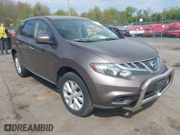 2011 Nissan Murano S with VIN JN8AZ1MWXBW161846, listed as a IAAI auction lot 42164049 with 81,624 mi miles and . Bid and sale history available at DreamBid. Image 1.