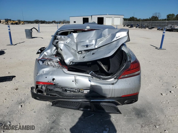 2019 Genesis G70 3.3T Advanced with VIN KMTG74LE1KU024023, listed as a Copart auction lot 77521804 with 33,639 mi miles and Salvage Title. Bid and sale history available at carsss.com. Image 6.