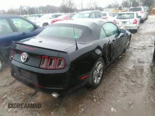 2014 Ford Mustang V6 with VIN 1ZVBP8EM8E5262595, listed as a IAAI auction lot 41754844 with 187,459 mi miles. Bid and sale history available at carsss.com. Image 4.