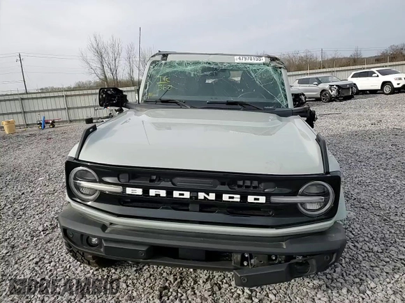 2021 Ford Bronco z VIN 1FMEE5BP2MLA72638, wystawiony jako Copart lot #47970155 z przebiegiem 58 250 mil mil oraz Szkoda całkowita • Salvage title. Historia ofert i sprzedaży dostępna na DreamBid. Obrazek 12.