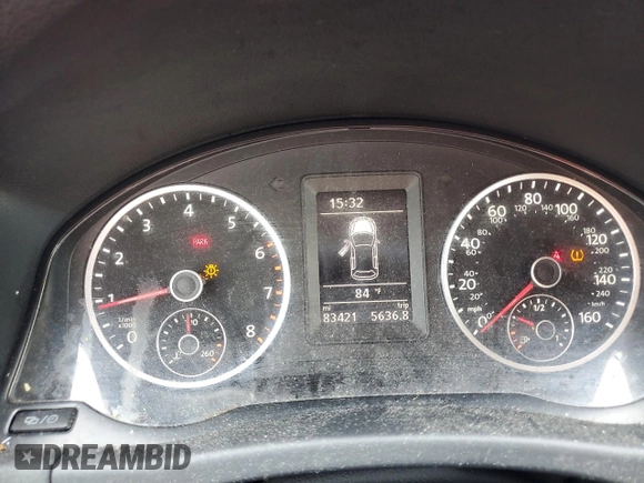 2014 Volkswagen Tiguan with VIN WVGCV3AX4EW526613, listed as a Copart auction lot 73949784 with 83,421 mi miles and Salvage Title. Bid and sale history available at DreamBid. Image 9.