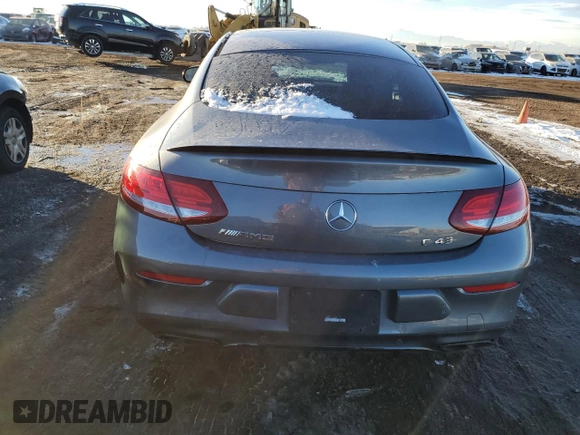 2017 Mercedes-Benz C 43 AMG with VIN WDDWJ6EB7HF514883, listed as a Copart auction lot 87246414 with 53,820 mi miles and Salvage Title. Bid and sale history available at carsss.com. Image 6.