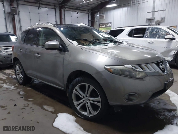 2010 Nissan Murano SL with VIN JN8AZ1MW1AW108855, listed as a IAAI auction lot 41543840 with 156,286 mi miles. Bid and sale history available at carsss.com. Image 1.