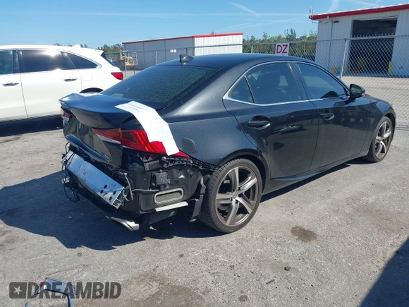 2017 Lexus IS with VIN JTHBA1D2XH5058668, listed as a IAAI auction lot 41845942 with 100,508 mi miles. Bid and sale history available at carsss.com. Image 4.