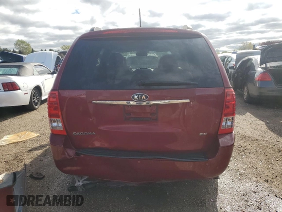 2012 Kia Sedona EX with VIN KNDMH4C74C6497419, listed as a Copart auction lot 72339504 with 142,115 mi miles and Salvage Title. Bid and sale history available at carsss.com. Image 6.